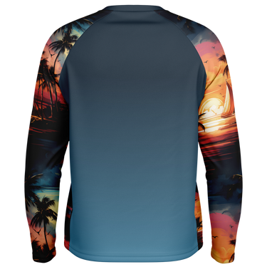 Chokefish™ Long Sleeve Every Day All Weather Trees&Boats Shirt Men's-011